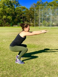 Squat - maintain knee over toe position